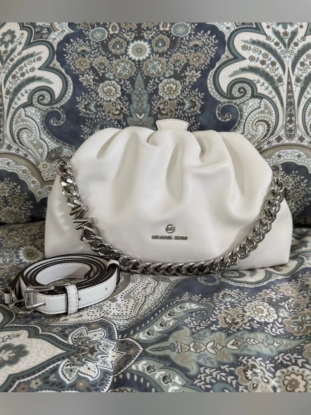 Michael Kors Nola faux leather convertible clutch